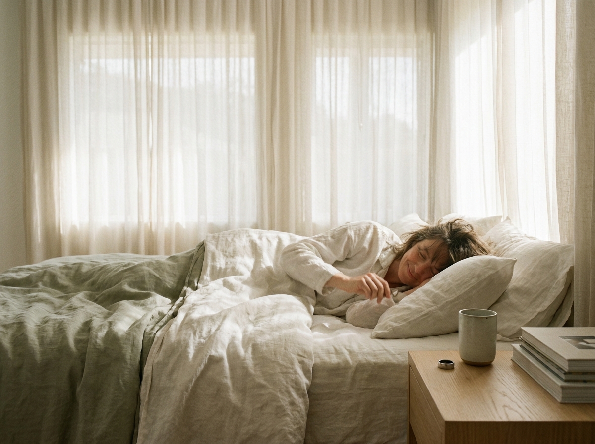 Person resting, focused on recovery